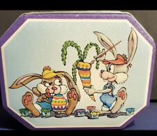 Vintage tin litho Easter box picture