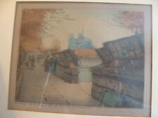 Vintage ARt--FRENCH ART STALLS, Signed Victor VALERY, Notre Dame picture