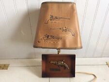 Vintage Antique Wall Lamp & Shade “COLT’S PONY EXPRESS WELLS FARGO PISTOL” WORKS picture