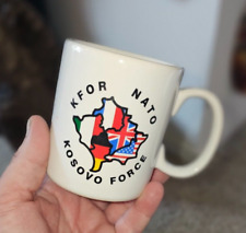 Vintage KFOR NATO Kosovo Force Coffee Mug Yugoslavia Serbia picture