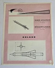Nord Aviation & Bolkow G.M.B.H Partnership -  Roland Missile Specs Promotional picture