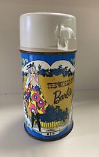 Vintage 1971 The World Of Barbie Metal Thermos Drink Cooler No Lunchbox picture