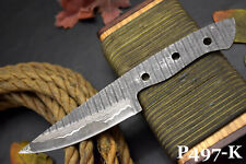 Custom Hammered Damascus Steel Blank Blade Chef Knife DIY Handmade (P497-K) picture