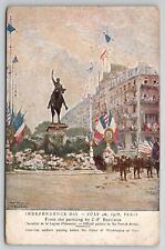 WW1 Independence Day July 1918 Paris From Painting of JF Bouchor Postcard Y29 picture