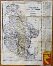 Metsker's CHELAN COUNTY MAP, THE SPORTSMAN'S GUIDE, Washington State 1980s picture