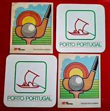 TAP AIR Portugal 2 Golf Stickers 4in x 3 1/2in 2 Wine Boat Coasters 4in x 4in picture