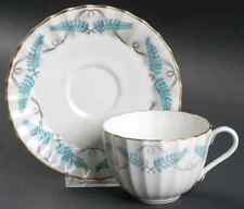 Royal Worcester Ferncroft Turquoise Cup & Saucer 636494 picture