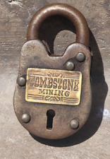 Tombstone Mining Working Cast Iron Lock 2 Keys Western Decor Padlock picture