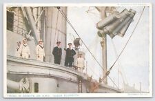 Transportation~Ship~Taking In Cordite On HMS Queen Elizabeth~Vintage Postcard picture