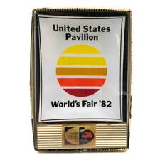 VTG 1982 Knoxville Tennessee World's Fair Glass Houze Art Tray Souvenir Box 4.5