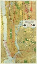 1918 NYC Subway Art Deco Historic Manhattan Map - 20x36 picture