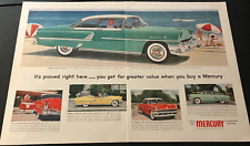 1955 Mercury Montclair - Vintage Original Color 2-Page Print Ad / Wall Art CLEAN picture