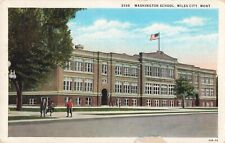 Washington School Miles City Montana MT c1930s Postcard picture