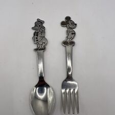 Vintage Walt Disney Donald Duck & Mickey Mouse Child's Spoon & ForJapan by Bonny picture