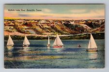 Amarillo TX-Texas, Sailing On Buffalo Lake, Antique, Vintage Postcard picture