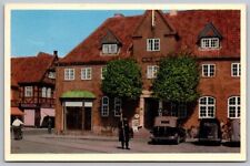 Ribe Hotel Dagmar Denmark Old Watchman Street View Cars Vintage UNP Postcard picture