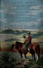 Cowboys Prayer Poem By Badger Clark Vintage Postcard picture