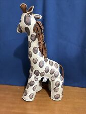 Giraffe Sandy Vohr's LEATHER  Zoo Bookend  Weighs 7+ lbs USA picture
