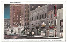 Washington D. C. c1930's Mayflower Hotel, Harvey's Restaurant, vintage car picture