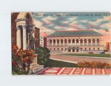 Postcard Public Library & Phillips Brooks Monument Boston Massachusetts USA picture