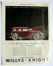 Willys-Knight Auto ad 1932 red 4 door picture