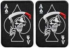 REAPER Ace of Spades Death Card Morale Patch  | 2PC  HOOK BACKING  3