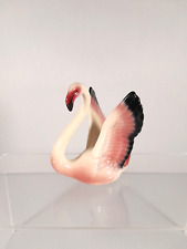 Vtg MCM 50s EUC WILL GEORGE Studio Pottery Ceramic Glazed White Sitting Flamingo picture