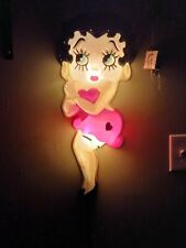 Vintage Betty Boop Wall Hanging Light Lamp Blow Mold Sculpture Plastic 24” × 10
