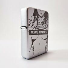 BRAND NEW -  DESIGNED BRUSHED STYLED CIGARETTE PETROL LIGHTER - Waifu Material picture