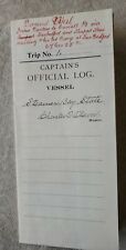 1911 Captain's Official Log Steamer Bay State Charles Olson picture
