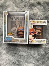 Funko Pop One Piece Ace Wanted Poster Figure - Hot Topic And Common Bundle picture