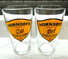 Vintage George Hornsby's Pubdrafts Bar Draft Cider Pint Beer Glass 2 NEW picture