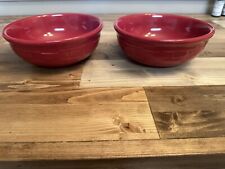 Set Of 2 Longaberger Woven Traditions Cereal/soup bowl Tomato picture