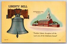 Liberty Bell - Independence Hall - Philadelphia, PA - Postcard picture
