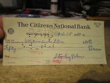 1949 West Milton Ohio Citizens National Bank Western Auto Store Check Paid $50 picture