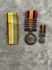QSA Queen South Africa Medal Plus Miniature And Boer Wound Ribbon picture