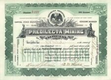 Predilecta Mining Co. - 1909 Stock Certificate - Mining Stocks picture