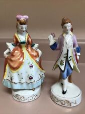 Vintage Occupied Japan Victorian Man & Woman Couple Pair Figurines   picture