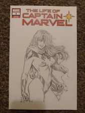 CAPTAIN MARVEL ORIGINAL SKETCH COVER COMIC ART DRAWING NOT A PRINT VERSION #3 picture