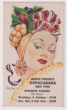 c 1940's Advertising Postcard Monte Proser's COPACABANA New York picture