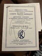 President Rafael Trujillo Personal Invite For France America Committee Event picture