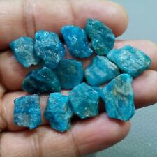 Gorgoeus Blue Apatite Raw, 12 Piece 14-18 MM Blue Apatite Crystal Rough Jewelry picture