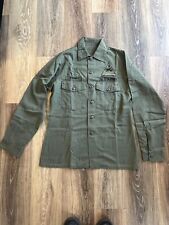 Vietnam War Army OG-107 Cotton Sateen 2nd Armored Hell On Wheels Shirt 1970  M picture