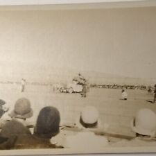 Vtg Photo BONNIE GRAY Rodeo Cowgirl Jumps Car on Horse 1930 CA Woman Stunt Rider picture