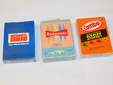 3 PACKS Vtg SEALED Decks of Cards BUDWEISER COMBOS NATIONAL GUARD Playing Cards picture