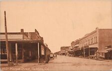 Lithograph Redding California Street Scene Market Street Businesses early 1900s picture