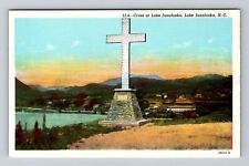Lake Junaluska NC-North Carolina, Cross at lake Junaluska, Vintage Postcard picture