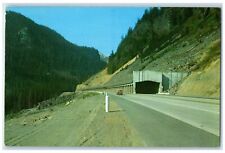 c1950s US Highway 10 Car Tunnel Summit Of Snoqualmie Pass Washington WA Postcard picture