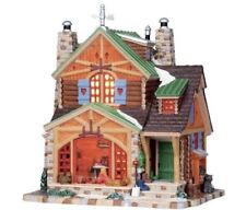 Lemax Vail Village Cozy Log Cabin Lighted House Ski Lodge 05077 RETIRED picture