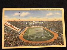 LOS ANGELES COLISEUM EXPOSITION PARK POSTCARD GLENDALE CALIFORNIA to CHICAGO ILL picture